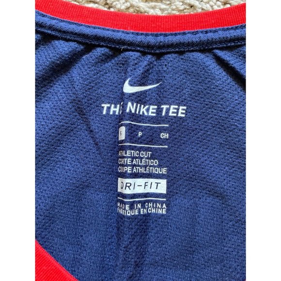 Nike men's small sleeveless red / blue athletic tank top - Picture 3 of 5